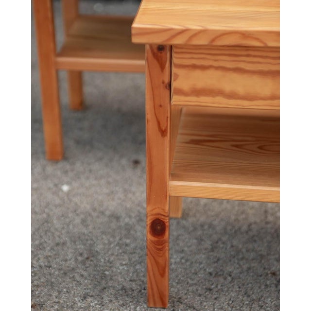 1970s Pair of Swedish Pine Nightstands For Sale In Columbus - Image 6 of 10
