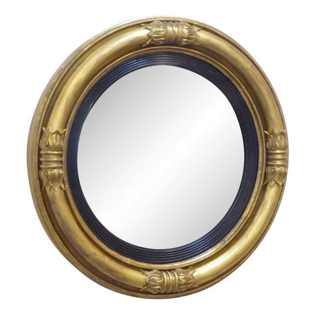 19th Century Giltwood Convex Mirror For Sale