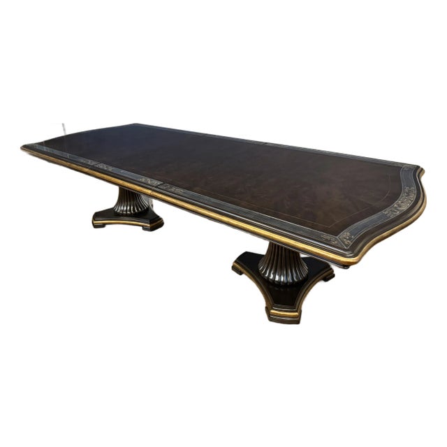 Maitland - Smith Transitional Style Walnut Dining Table For Sale