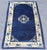 Textile Antique Chinese Peking Carpet in Dark Blue Background 4' X 6'8 For Sale - Image 7 of 14
