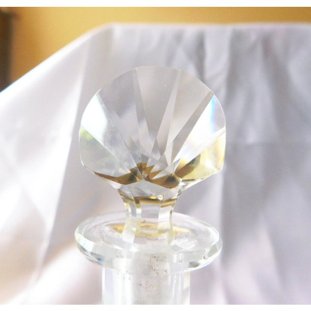 1950s Vintage 1950s Cut Crystal Perfume Bottle For Sale - Image 5 of 7