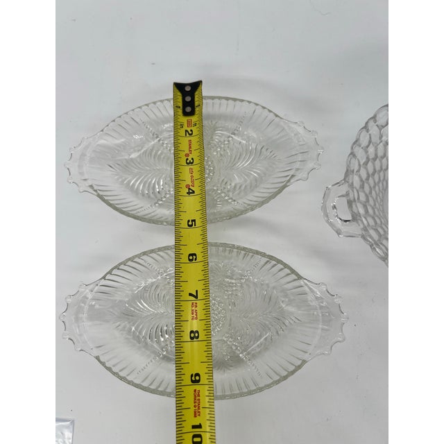 Glass Clear Depression Glass Dishes X 3 For Sale - Image 7 of 7