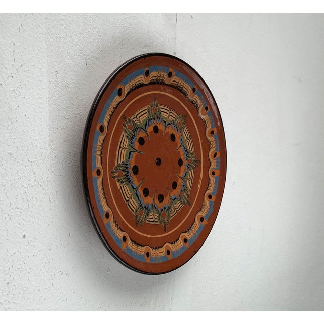 Vintage Ceramic Handpainted Wall Plate, 1970s For Sale - Image 13 of 14