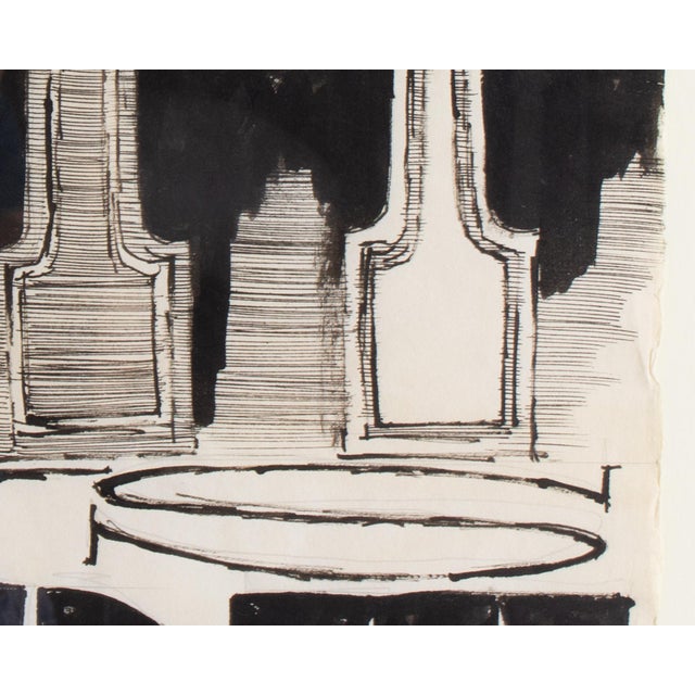 1960s 1961 “Hit vs Art” Ink Drawing by James Spencer Russell For Sale - Image 5 of 8