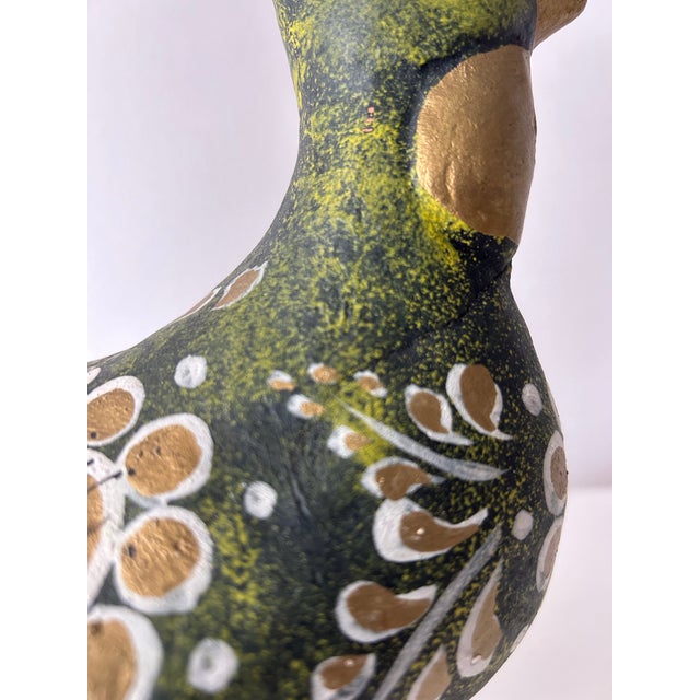 Vintage Ceramic Handpainted Rooster, Portugal For Sale - Image 4 of 8