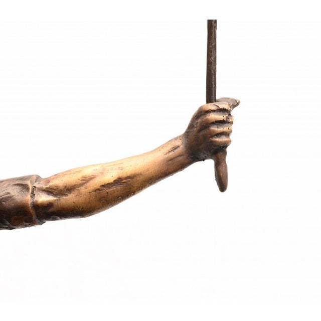 Metal Unknown, Polo Player Horse Jockey Statue, Bronze For Sale - Image 7 of 18