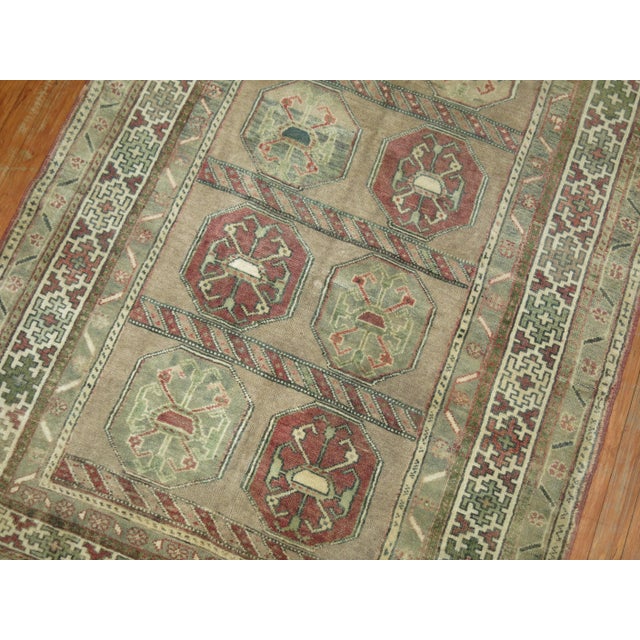 Mid 20th Century Muddy Turkish Anatolian Accent Foyer Rug - 4'1" x 6'2" For Sale In New York - Image 6 of 6