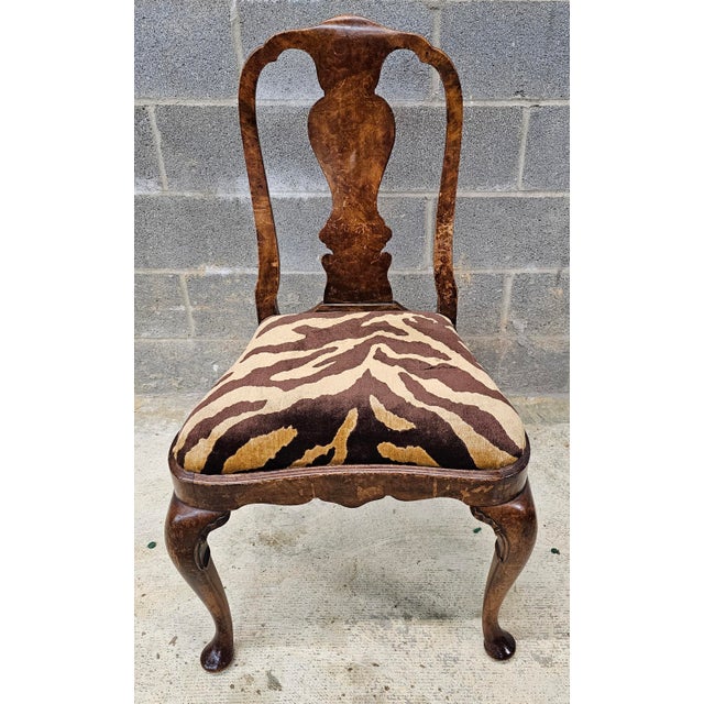 Late 20th Century Kindel Winterthur Collection Georgian Carved Solid Mahogany Side Chair For Sale - Image 5 of 7