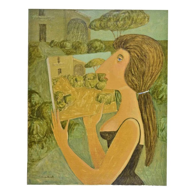 Alberto Gallerati, Terzilla's Claims, Oil on Canvas, 1970s For Sale