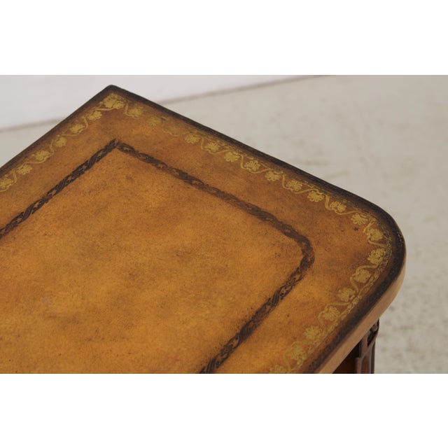 Animal Skin Maitland Smith Leather Wrapped Bookcase For Sale - Image 7 of 13