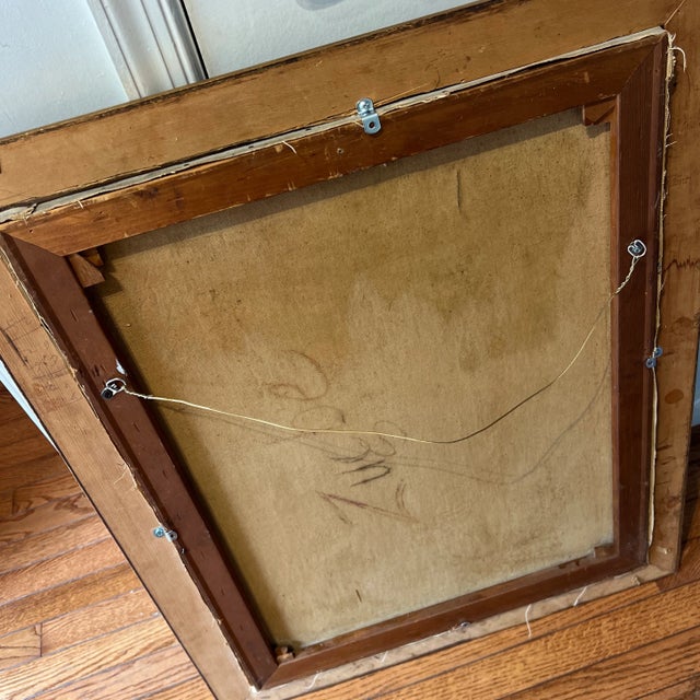 20 Th Century American School Oil on Canvas Floral Still Life Signed Framed by Jules Zugbe For Sale - Image 11 of 11