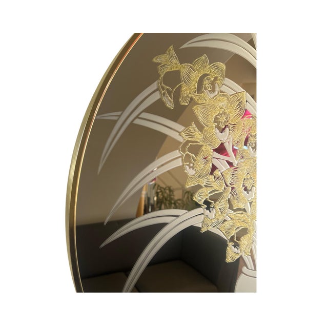 Postmodern 1980s Richard Sandoval Windsor Wall Octagon Brass Mirror Flowers Vase For Sale In Palm Springs - Image 6 of 12
