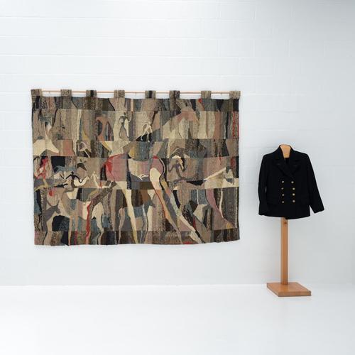 Abstracted Figurative Rug in Fabric For Sale - Image 3 of 18