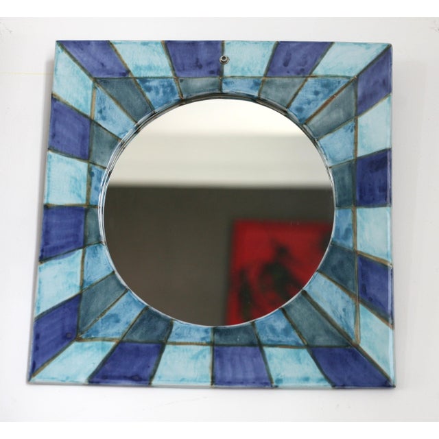 Vintage Mirror in Ceramic, 1970s For Sale - Image 12 of 12