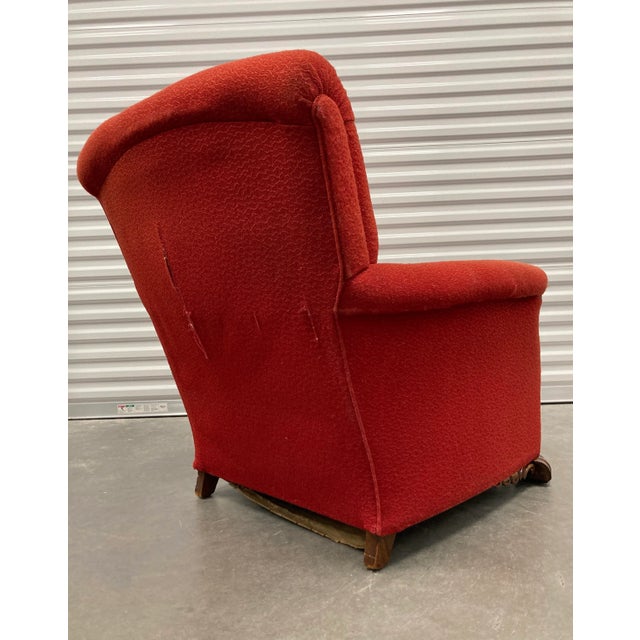Early 20th Century American Art Deco Club Chair With Hairy Lions Paw Feet for Reupholstery For Sale - Image 4 of 13
