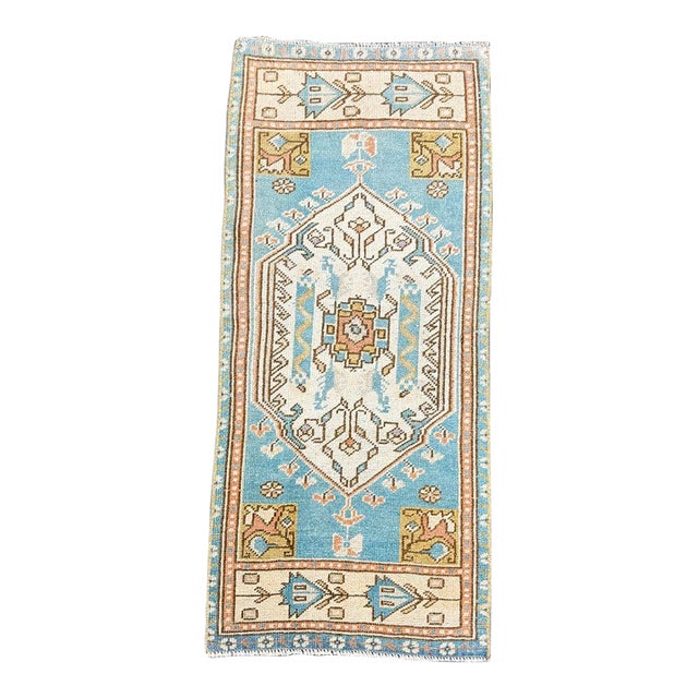 Turkish Oushak Runner Rug 2'9" x 12'3" #17904 For Sale
