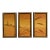 1970s Triptych Oil Paintings by California Artist Nachi Nelson - Fully Stamped Collector Set in Floater Frames For Sale