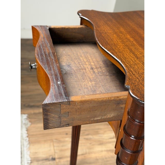 Pair of American Classical Revival Mahogany Two-Drawer Work Tables, Circa 1880–1910 For Sale - Image 11 of 15
