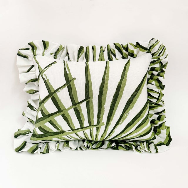 2 - 14” lumbar pillows with a 2” ruffle. Zipper closure. Insert included. These maximalist, petite pillows were made with...