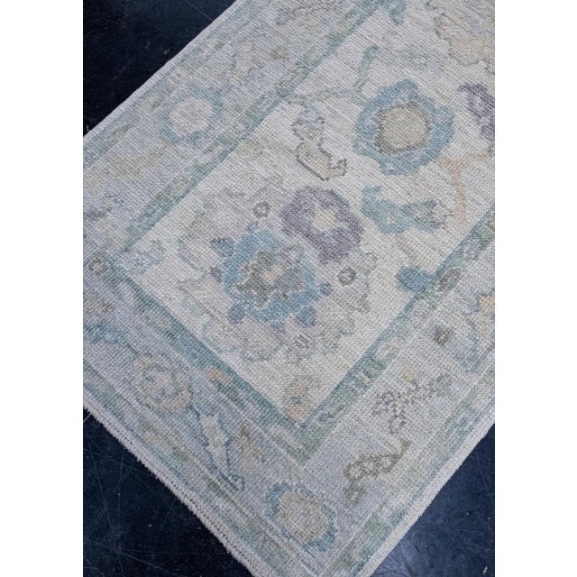 Turkish Turkish Oushak Runner Rug 2'8" x 10' For Sale - Image 3 of 8