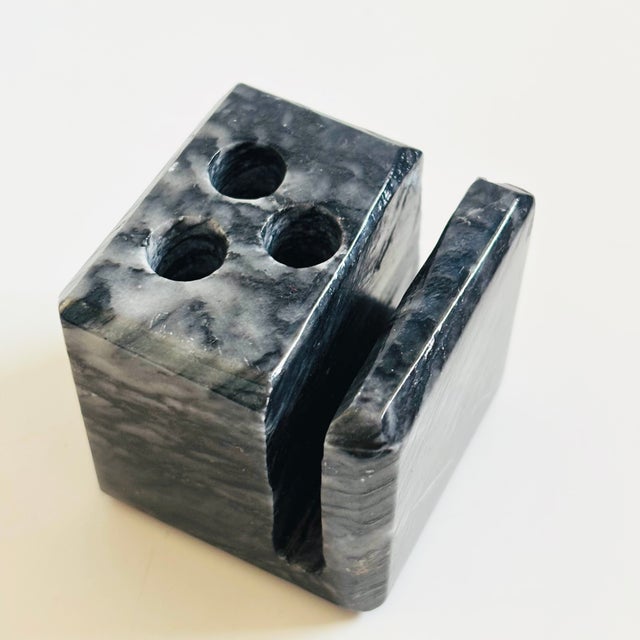 Stone Block Pen and Letter Holder For Sale In San Francisco - Image 6 of 13