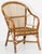 Italian Fan-Backed Arm Chair of Rattan and Bamboo From the Mid-20th Century For Sale - Image 12 of 15