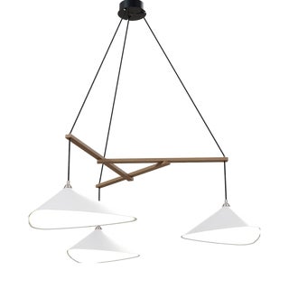 Emily Group of Three Pendant Light in White Semi-Matte by Daniel Becker for Moss Objects For Sale