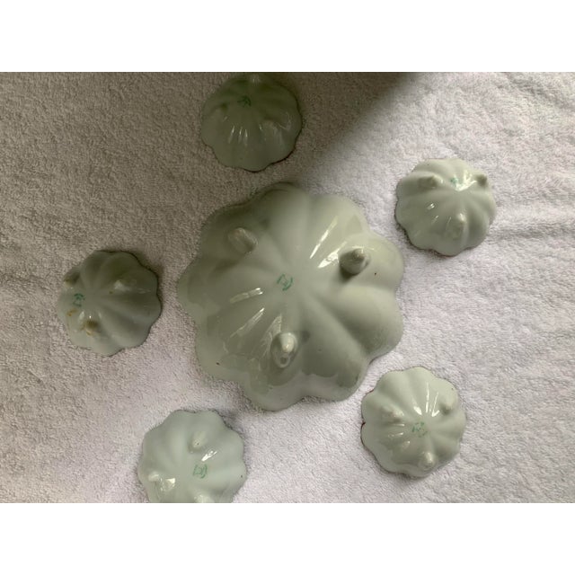 Antique Late 19th Century Porcelain Bowl With Serving Dishes Hand Painted Made in Nippon - Set of 6 For Sale - Image 4 of 13