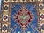 Blue and Cream Kazak Wool Runner Rug With Tribal Medallions, 2'8" X 6'11" For Sale - Image 6 of 14
