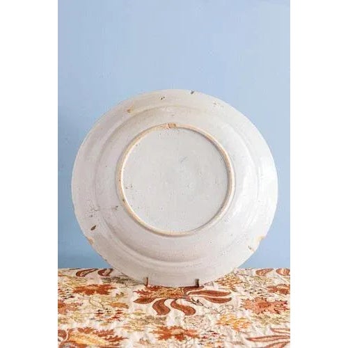 Dutch Blue and White Dish with Country Scene from Delftware For Sale - Image 6 of 7