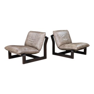 Leather Sling Lounge Chairs from Dreipunkt International, Germany, 1970s, Set of 2 For Sale