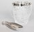 Mid Century French Chrome & Cut Crystal Ice Bucket With Tongs For Sale - Image 9 of 9
