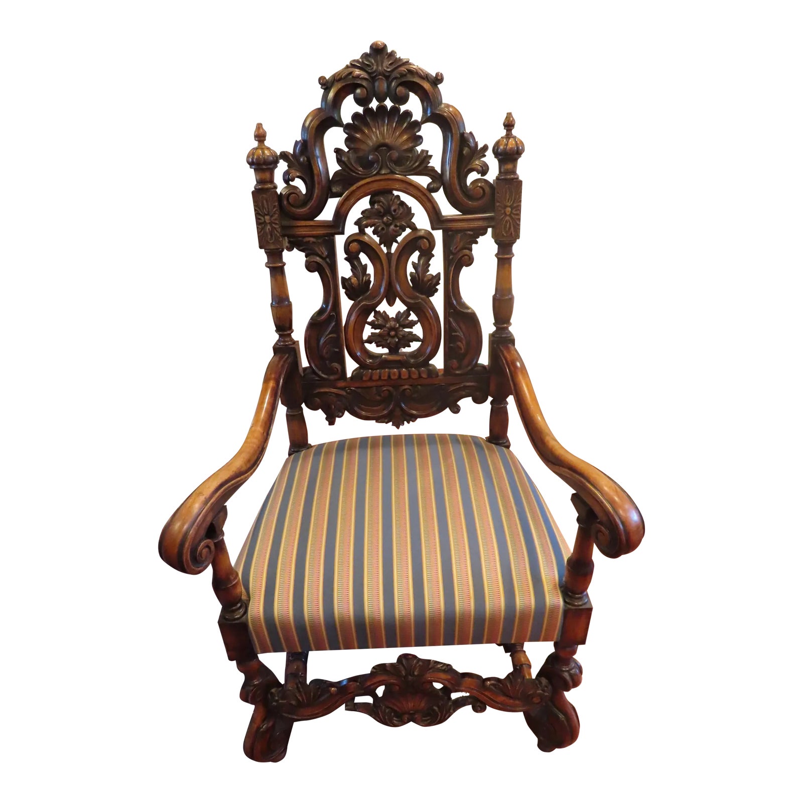 Mid 19th Century Set of 8 Renaissance Revival Dining Chairs | Chairish