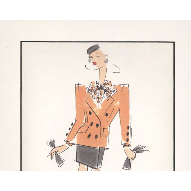 Rare 1996 Givenchy Couture Fashion Design Print With Documentation ...