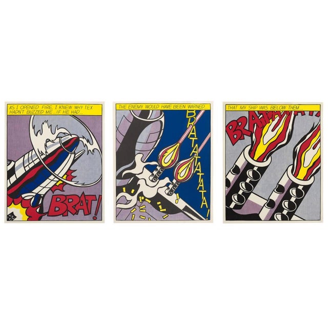 As I Opened Fire, Museum-Published Lt’d Ed. 60’s Litho Set, After Roy Lichtenstein For Sale
