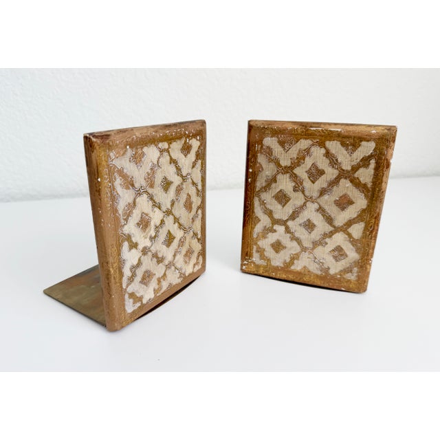 Florentine 1950s Italian Florentine Folding Bookends, a Pair For Sale - Image 4 of 10