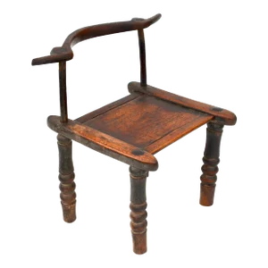 Antique African Senufo Carved Hardwood Chair