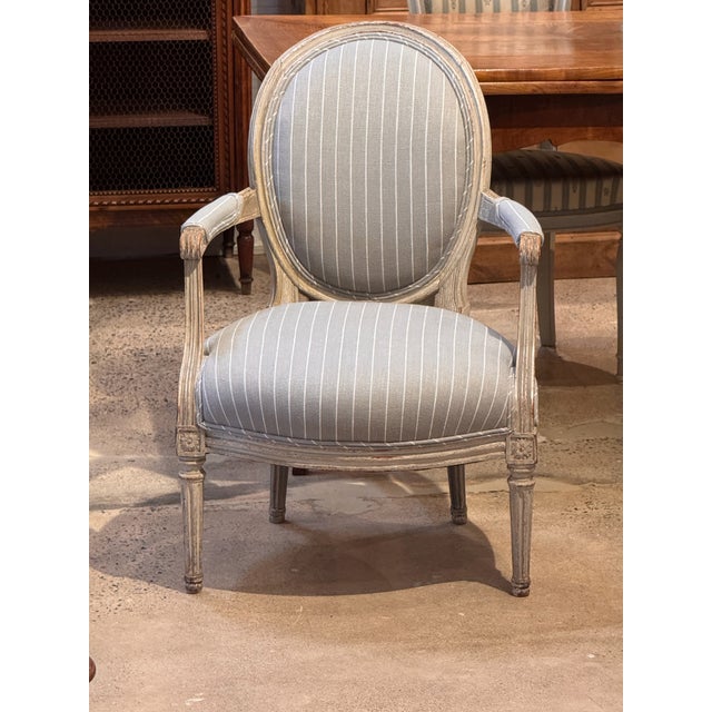 French Early 19th Century French Painted Arm Chair For Sale - Image 3 of 9