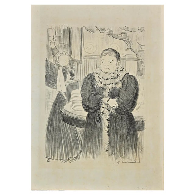 Hermann Paul, Portrait of Grandmother, 1918, Lithograph For Sale