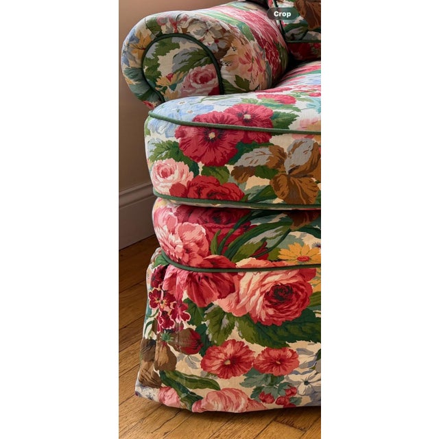 Custom Upholstered Club Chair Attributed to Mario Buatta This chair knows exactly who she is. Confidently upholstered in a...