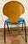 Vintage Postmodern Stacking Chair From Germany’s Kusch+Co, 1980s With Newly Upholstered Teal Faux Mohair Seat For Sale - Image 4 of 12