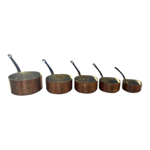 Early 20th C. Spanish Copper Pots - A Set of Five