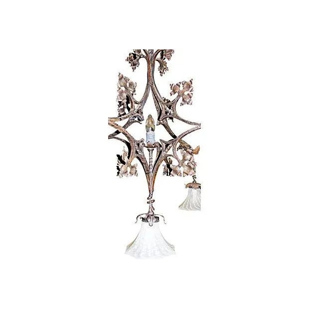 Late 19th Century French Wrought Iron Chandelier by F. Marrou For Sale - Image 5 of 7