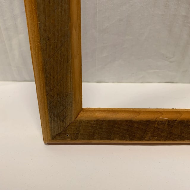 Chestnut Picture Frame of Barn-Wood Salvage For Sale - Image 8 of 10