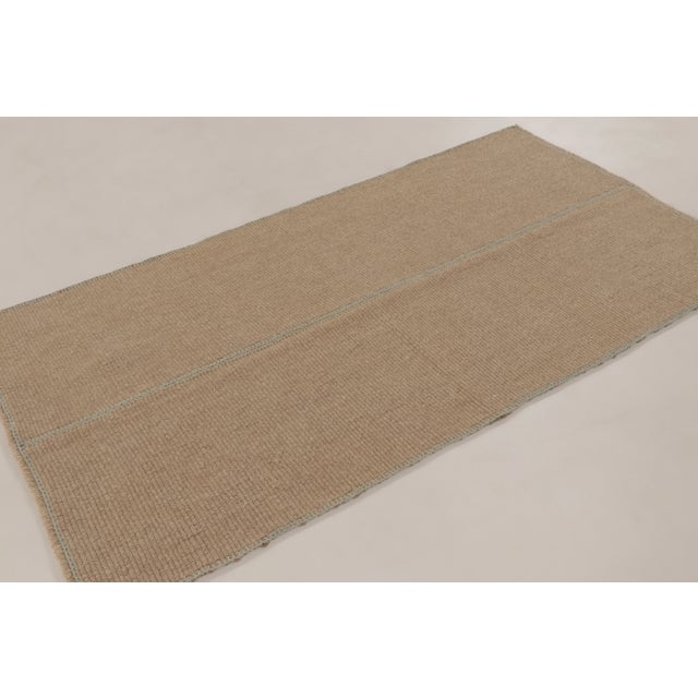 Rug & Kilim Rug & Kilim's Contemporary Minimalist Rez Kilim With Linear Accent Striped Design For Sale - Image 4 of 9