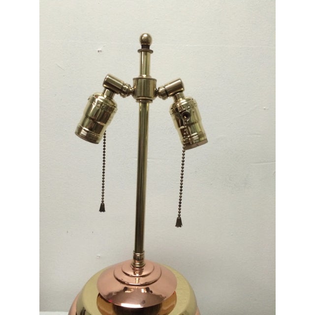 Brass & Copper Art Deco Table Lamp For Sale - Image 4 of 6