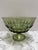 Asparagus Midcentury Large Green Glass Pedestal Bowl For Sale - Image 8 of 9