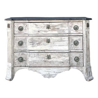 Vintage Patinated Gustavian Serpentine Chest of Drawers For Sale