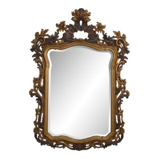 Chelin Giovanin Ornate Gold Frame Italian Wall Mirror For Sale