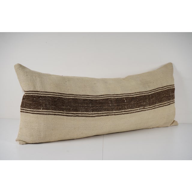 Mid-Century Modern Striped Kilim Pillow Cover For Sale - Image 3 of 5